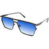 Lunettes de soleil Xlab Cuba Lunettes de soleil, Noir mat/Bleu clair, 60 mm