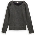 T-shirt Tom Tailor Sweat paillet&eacute; Glitter Noir