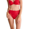 Culottes & autres bas
sur Grenoble : Slips Lisca Br&eacute;silien &eacute;chancr&eacute; taille haute MIRACLE Rouge