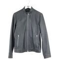 Vestes sur Grenoble : Veste Theory Blouson en cuir anthracite