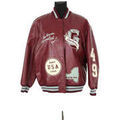 Blouson Gant Blouson en cuir bordeaux