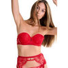Bandeaux & bretelles amovibles Lisca Soutien-gorge bandeau balconnet multipositions MIRACLE Rouge
