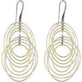 Boucles oreilles Orusbijoux Boucles D'oreilles Argent Dor&eacute; Bicolore Rondes Spirales Multicolore Grenoble