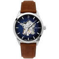 Hommes sur Grenoble : Montre Pierre Lannier Montre Homme MONARCK Bleu Cuir Brun