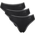 Slips Sloggi Femme Slip Paquet de 3 GO Crush High leg C3P Noir