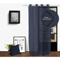 Linge de maison sur Grenoble : Voilages Soleil D'Ocre SPIRIT Bleu 140x240 cm. . Maison & D&eacute;co> Voilages.