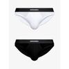 Slips Dsquared DCX200070 - TWIN 2PACK BRIEF-010 BLACK/WHITE Multicolore