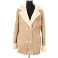 Manteau Paul & Joe Peau lain&eacute;e en cuir marron Marron Grenoble