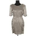 Robe courte Sandro Robe en soie kaki