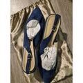 Chaussures &agrave; talons femme sur Grenoble : Chaussures escarpins Bata Escarpins bleus en velours