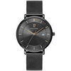 Montre Pierre Lannier Montre Homme INTI Noir Acier milanais Noir