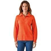 Pull Daxon by - Pull col camionneur zipp&eacute; Orange