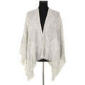 Echarpe Maje Cape en laine grise