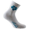 Chaussettes Achile Socquettes sport fleurs c&ocirc;tes 1/1 coton fabrication fran&ccedil;aise Blanc