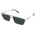 Lunettes sur Grenoble : Lunettes de soleil Xlab Portland Lunettes de soleil, Argent/Vert G15, 57 mm Argent&eacute;