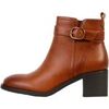 Bottines Super Mode Bottines &agrave; Talon Zip Marron