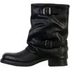 Boots Super Mode Bottines &agrave; Boucles Brides Noir