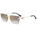 Lunettes sur Grenoble : Lunettes de soleil Dsquared D2 0102/S Lunettes de soleil, Or/Gris, 58 mm Dor&eacute;