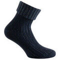 Chaussettes Kindy Mi-chaussettes femme lurex &agrave; revers acrylique Bleu Grenoble