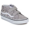 Baskets montantes enfant Vans SK8-Mid Reissue V Leopard Glitter GRAY Argent&eacute;