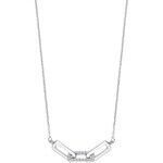 Collier Lotus Collier Silver rectangles entrelac&eacute;s Blanc