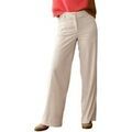 Pantalon Daxon by - Pantalon velours coupe &eacute;vas&eacute;e Beige Grenoble