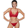 Triangles / Sans armatures Selmark Soutien-gorge triangle plongeant AURUM Rouge