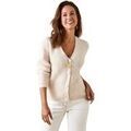 Gilets sur Grenoble : Gilet Daxon by - Gilet c&ocirc;tes perl&eacute;es avec laine Multicolore