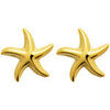 Boucles oreilles Brillaxis Boucles d'oreilles &eacute;toile de mer acier dor&eacute; Jaune