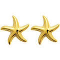 Boucles oreilles Brillaxis Boucles d'oreilles &eacute;toile de mer acier dor&eacute; Jaune Grenoble