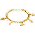 Bracelets Brillaxis Bracelet acier dor&eacute; pampilles Jaune