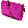 Sacs &agrave; mains sur Grenoble : Sac a main Daxon by - Sac pochette en cuir &agrave; bandouli&egrave;re Rose