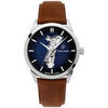 Montre Pierre Lannier Montre Homme MONARCK Bleu Cuir Brun
