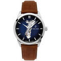 Hommes sur Grenoble : Montre Pierre Lannier Montre Homme MONARCK Bleu Cuir Brun
