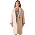 Manteaux sur Grenoble : Manteau Daxon by - Manteau crois&eacute; tissu bouclette Beige