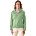Gilets sur Grenoble : Gilet Daxon by - Gilet g&eacute;om&eacute;trique col montant zipp&eacute; Vert