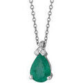 Collier Brillaxis Collier or blanc &eacute;meraude et diamants Blanc