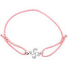 Bracelets Bijoux Basques Bracelet croix basque argent sur &eacute;lastique rose Blanc