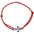Bracelets sur Grenoble : Bracelets Bijoux Basques Bracelet croix basque argent sur &eacute;lastique rouge Blanc