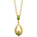 Collier Brillaxis Collier plaqu&eacute; or et oxydes verts Jaune Grenoble