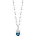 Collier Brillaxis Collier argent et oxyde bleu Grenoble