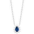 Collier Brillaxis Collier argent et oxyde bleu Grenoble