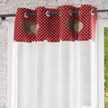 Linge de maison sur Grenoble : Voilages Soleil D'Ocre Love Rouge 140x240 cm. . Maison & D&eacute;co> Voilages.