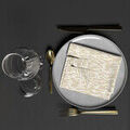 Serviettes de table Soleil D'Ocre Gold Blanc 40x40 cm. . Maison & D&eacute;co> Serviettes de table. Grenoble