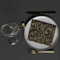 Serviettes de table Soleil D'Ocre Gold Noir 40x40 cm. . Maison & D&eacute;co> Serviettes de table. Grenoble