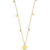 Collier Lotus Collier Style Old Money acier dor&eacute; tr&egrave;fle Jaune
