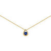 Collier Brillaxis Collier forme goutte saphir au centre