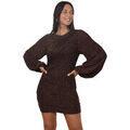 Robe courte La Modeuse Robes pour femme - Marron -