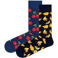 Chaussettes sur Grenoble : Chaussettes Happy socks unisexe Chaussettes Paquet de 2 Classic Crew 2-Pack