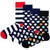 Chaussettes Happy socks unisexe Chaussettes Paquet de 4 Classic Crew 2-Pack